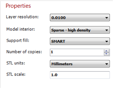 uPrint properties